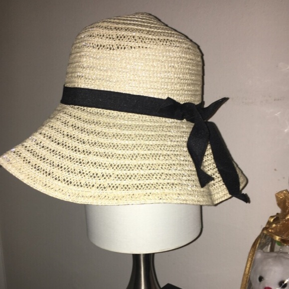 🌟Floppy foldable Straw wide brim hat NWT - Picture 5 of 6